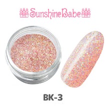 Sunshine Babe 글리터 파우더 2g BK-3 피치 키스